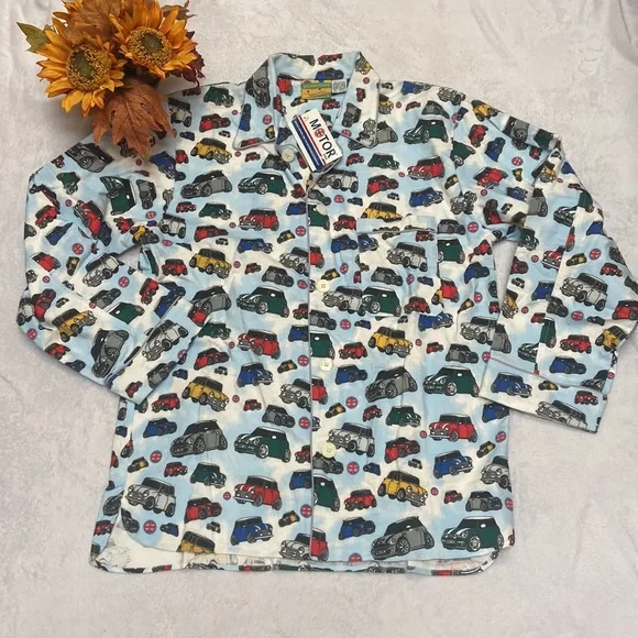 NWT PAJAMARAMA Size L Car Print Pajama Set - Picture 2 of 8